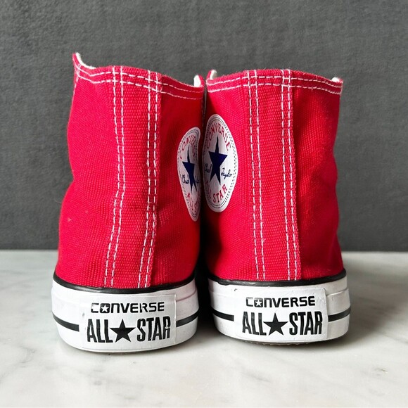 Converse Chuck Taylor All Star Red High Top Sneaker - Women's Size 7/Men's 5.5 - Picture 5 of 7